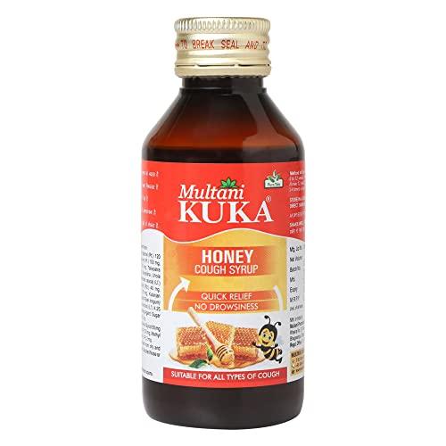 Multani Multani Kuka Honey Cough Syrup | Get Ayurvedic Relief from Throat Issue, Chest Congestion, All Types Of cough & Cold | Goodness Of Tulsi, Pippali, Satpudina & Other Herbs | 100 Ml