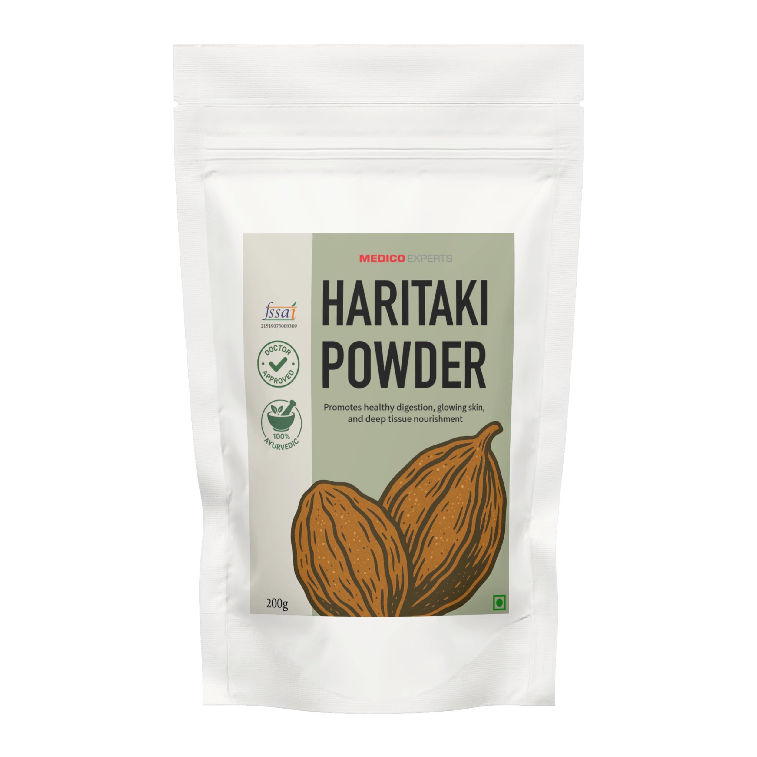 MedicoExperts MedicoExperts Haritaki Powder Organic - 200gms - Inknut Powder for Dark Circles, Face, Skin & Healthy Digestion - Harde Powder, Kadukkai Powder, Harad Powder