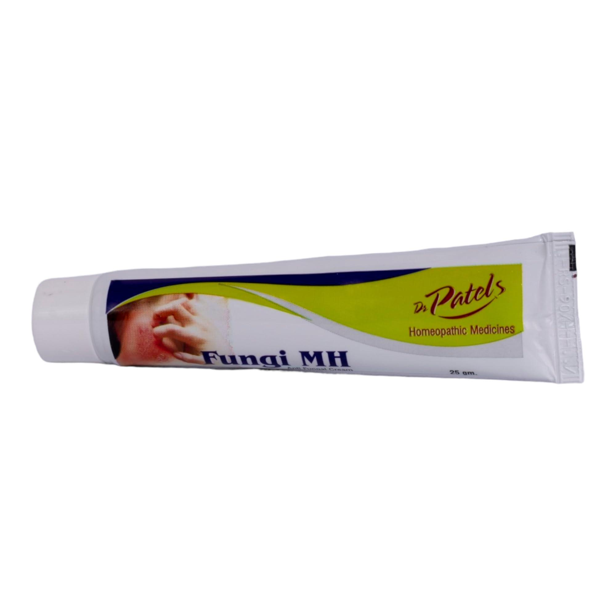 DR PATELS HOMEOPATHIC MEDICINES Dr Patel\'s Homeopathic Fungi MH Cream for Fungal Infection | Homeopathic Medicine for Ringworm and Other Skin Problem 25Gm (Pack of 2)