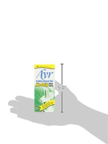 AYR Ayr Saline Nasal Gel No-Drip Sinus Spray With Soothing Aloe Vera, 0.75 Ounce Spray Bottle