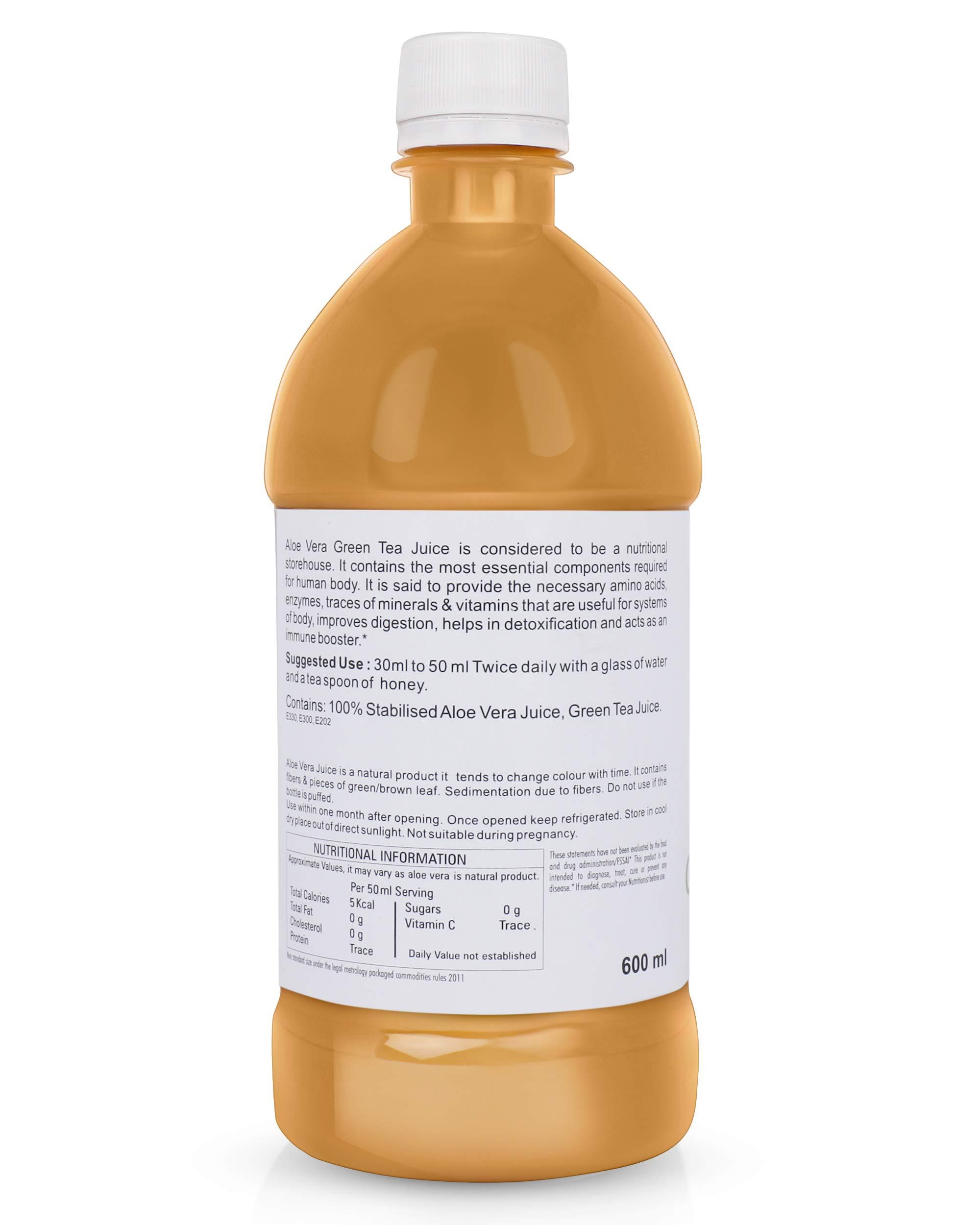 verynutri Verynutri Aloe Vera Green Tea Juice 600 Ml | Helps Body to Achieve and Maintain Healthy Weight.