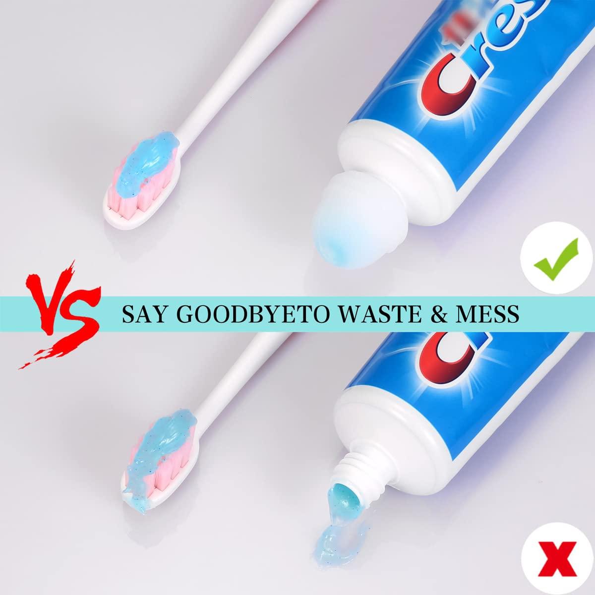 HIJAJA Self-Closing Toothpaste Caps,5 Pcs Toothpaste Squeezers Cap Keeps Toothpaste No Mess or Waste ,Simple and Practical for Every Home by fudiguo