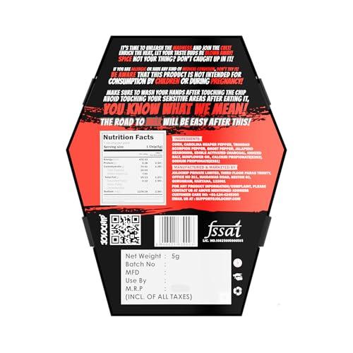 JOLOCHIP Jolochip Last-Chip-Challenge (Pack of 4) | Extreme Spicy Tortilla Chip | Hottest Chip in the World | Ultimate Hot Snack | 5gram * 4