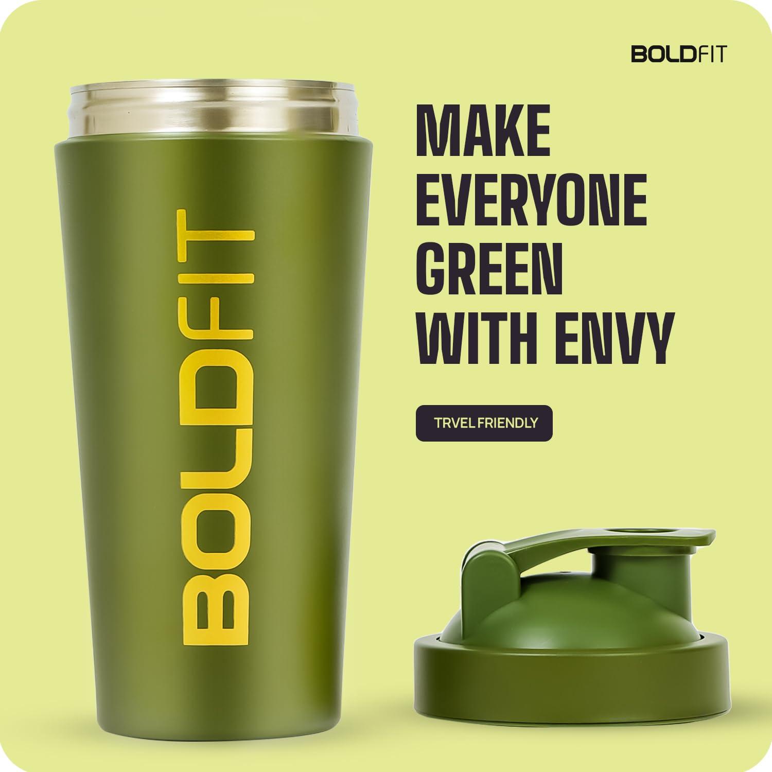 Boldfit Boldfit Stainless Steel Bold Gym Shaker Bottle,Shaker Bottles For Protein Shake 100% Leakproof Guarantee Protein Shaker/Sipper Bottle,Pre Workout&Bcaas&Water Bpa Free Material,700 ml