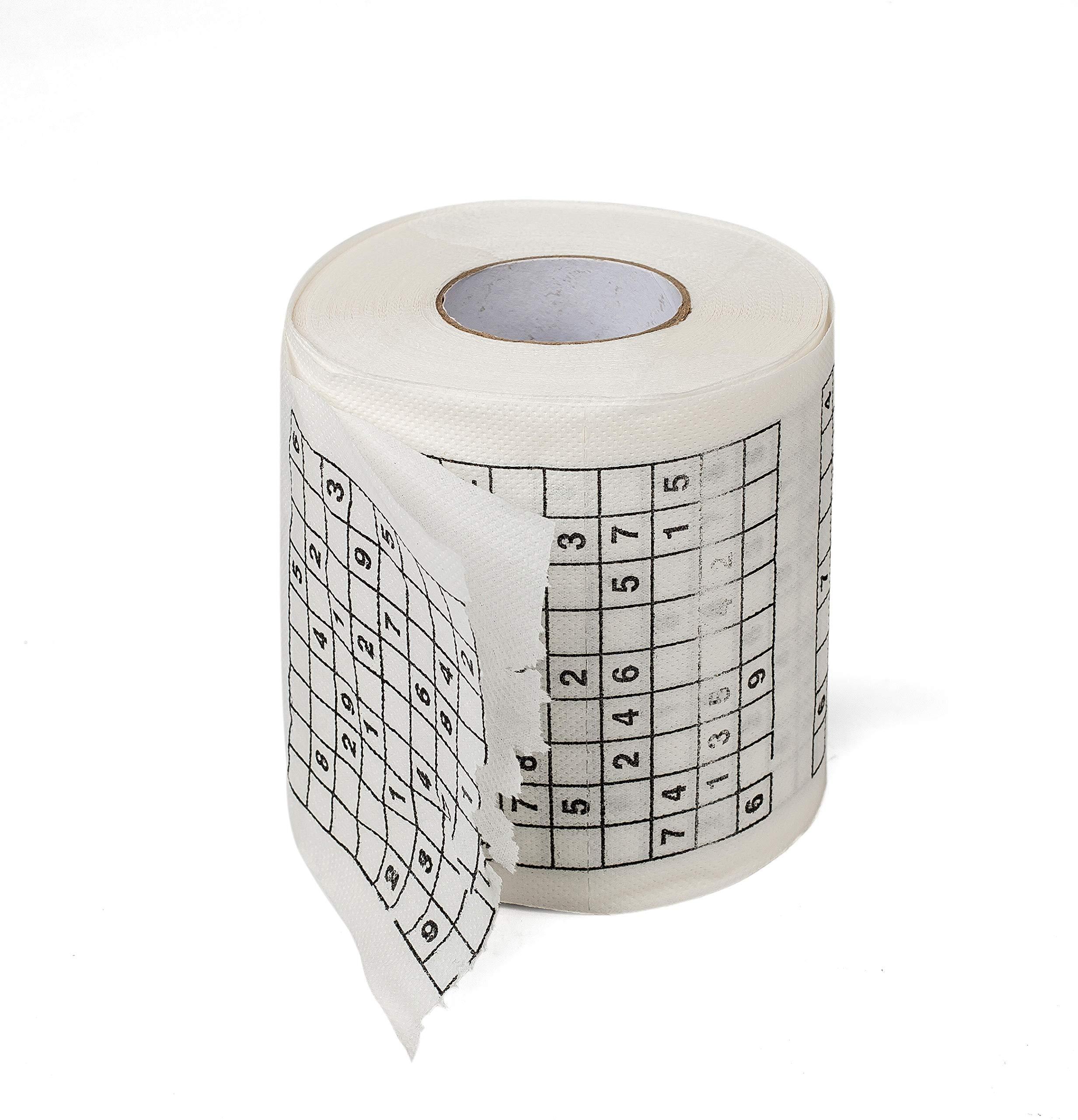 SummitLink 1 Roll of Sudoku Toilet Paper Tissue Napkin Prank Fun Birthday Party Novelty Gift Idea (1 pk)