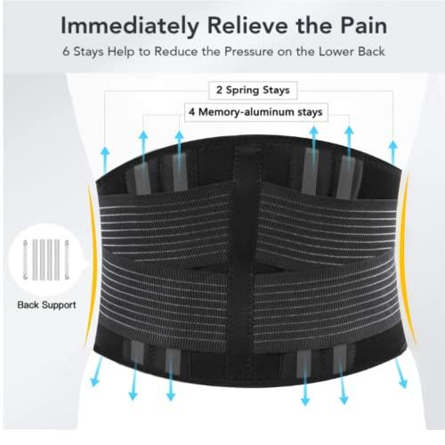 COIF COIF Cotton Lumbar Lower Back Pain Relief Brace for Orthopedic Sacral Waist Back Support - Tailbone Back Posture Corrector Lumbar Pain Belt for Man & Woman (28\" to 47\")