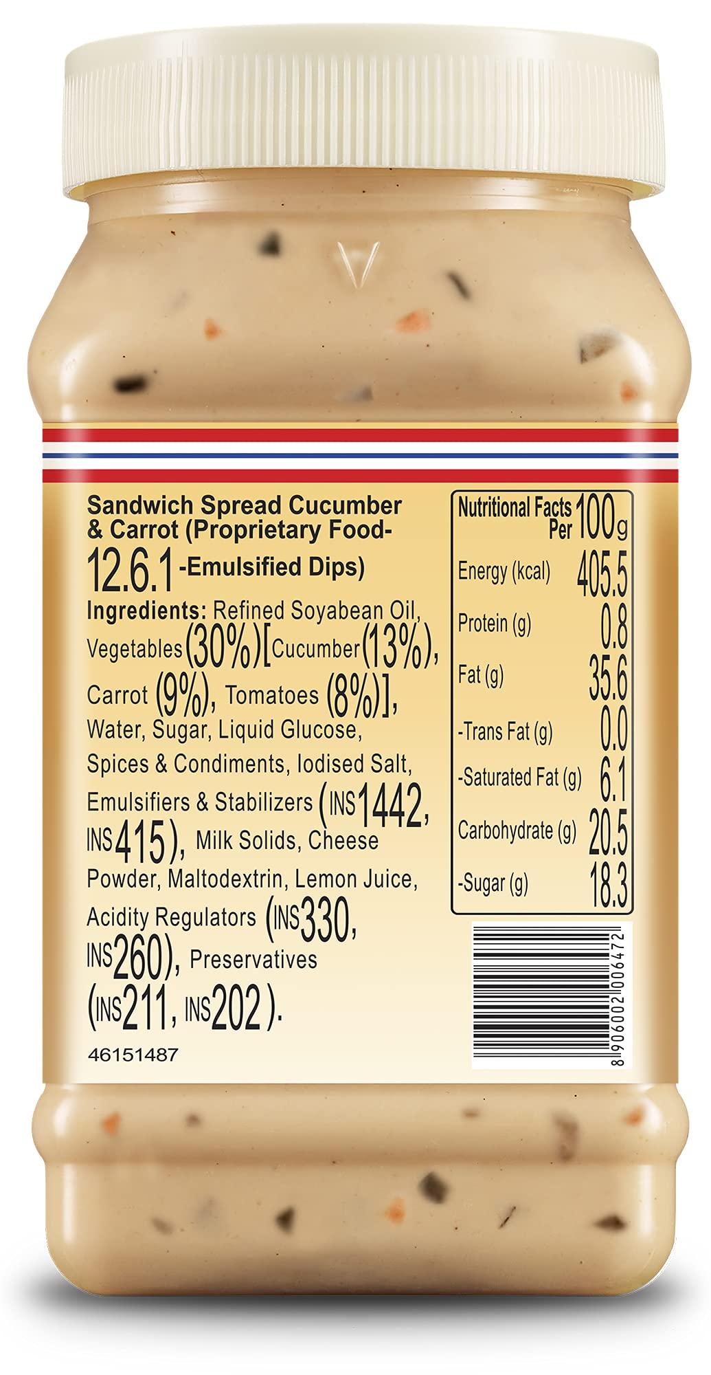 Dr. Oetker Dr. Oetker FunFoods Mayonnaise and Sandwich Spread Combo - Veg Mayo Original 250g, Cucumber & Carrot Sandwich Spread 250g and Thousand Island Sandwich Spread 250g
