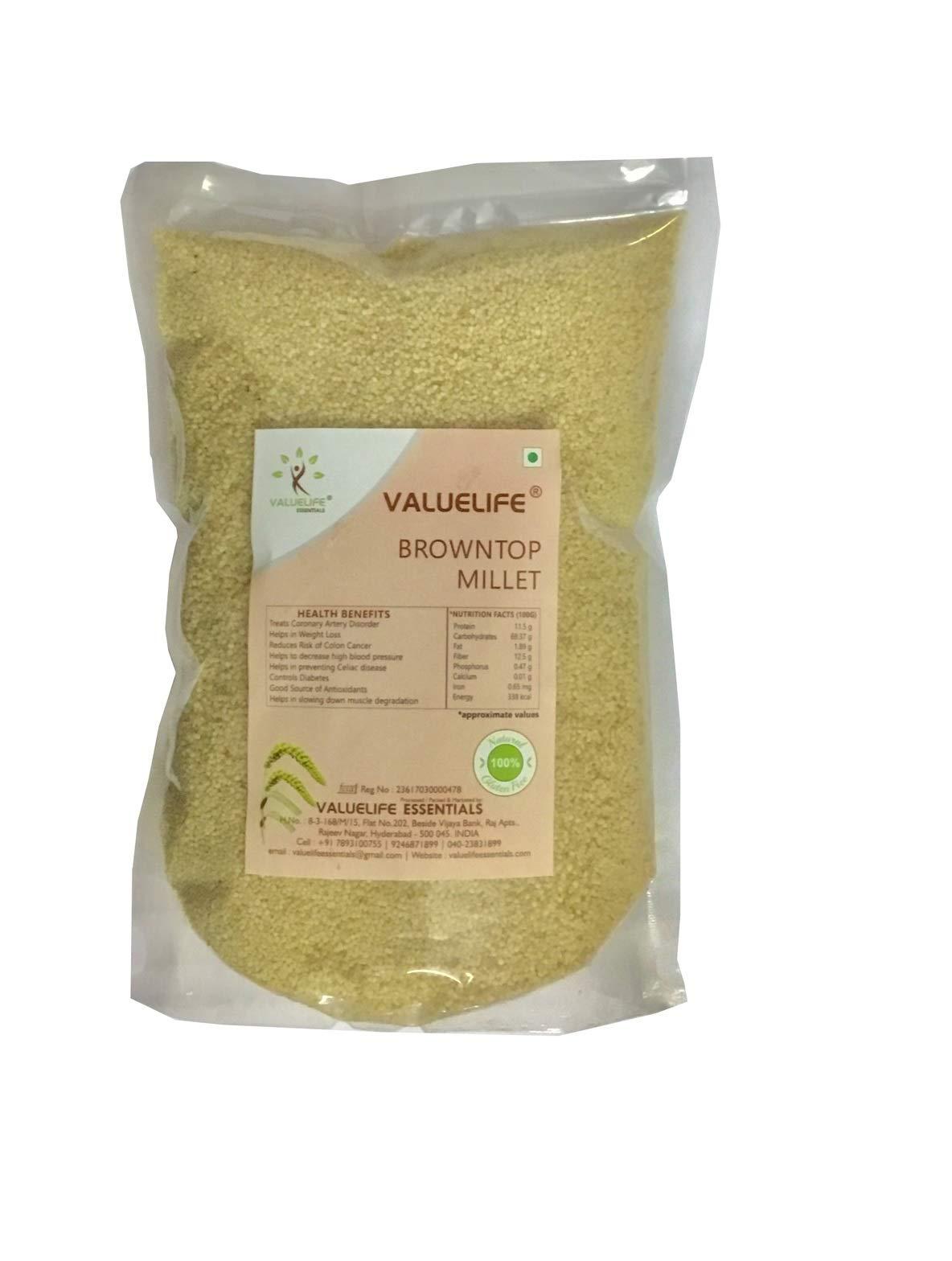 Value Life Browntop,Foxtail(Korralu),Barnyard(Udalu) Millet by Value Life - 3kg(Pack of 3)