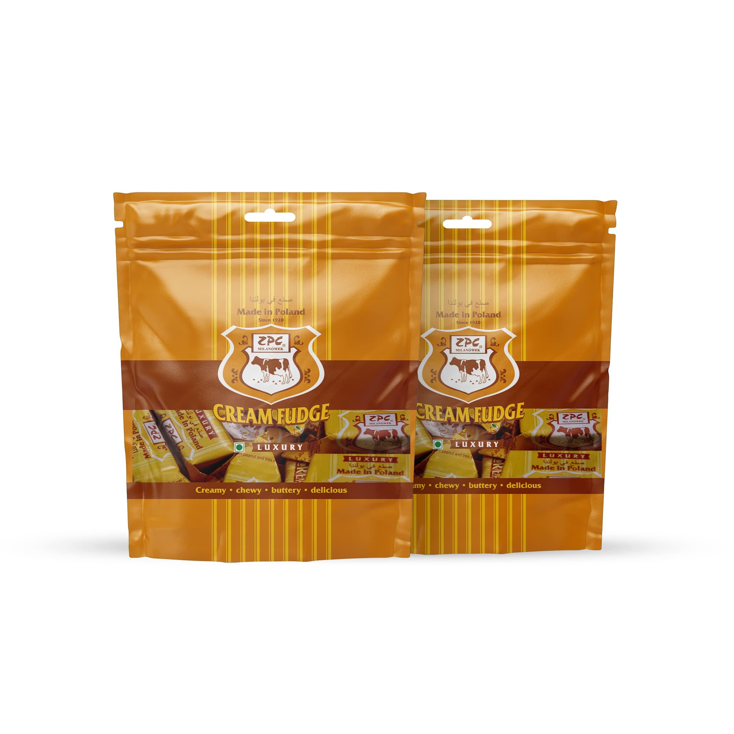 Zpc Milanówek Zpc Milanwek Cream Fudge Luxury,150G Pack Of 2 (Made In Poland) Glacier Poland Cream Classic Toffee/Fudge Creamy&Chewy/Buttery Delicious/Real Butter Toffees/Birthday Party Gift Toffee