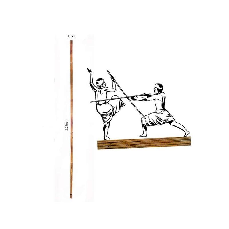 Generic Craftcane Ancient Silambam Bamboo, Cane Stick - Traditional Silambam Stick - Brown