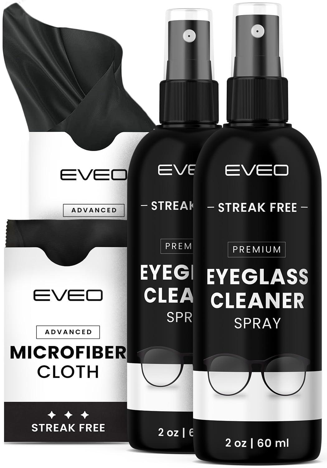 EVEO EVEO Glass and Surface Cleaner Liquid Spray All-Purpose Glass Cleaner for Car, Kitchen and Home Surfaces | Multi Surface Cleaner (4 Piece Set)