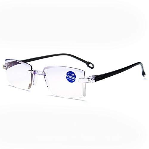 AEC AEC ReadSafe NEO Smart Rimless Reading Eyeglasses With AR BlueBlock Lens (+1.50, Black)