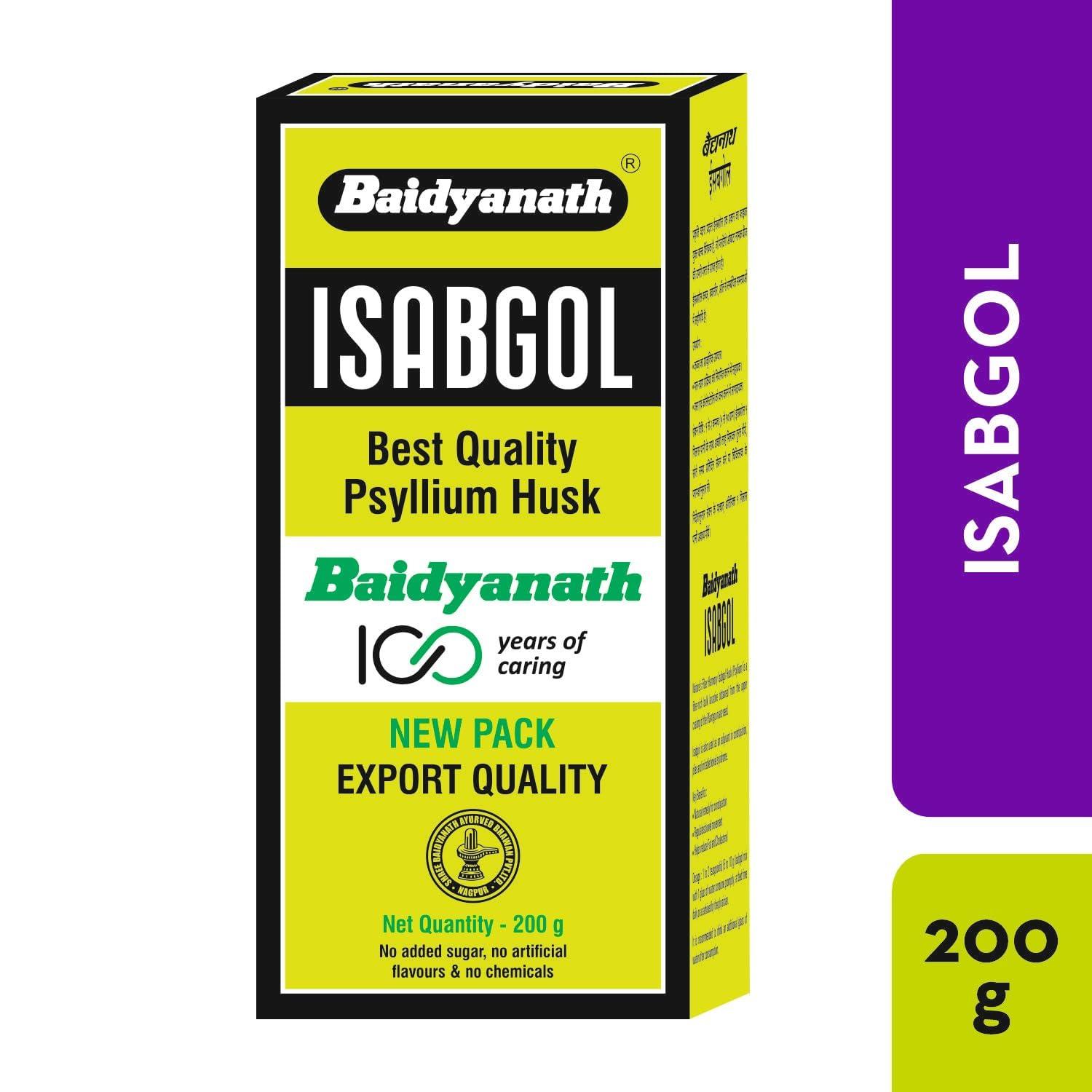 Baidyanath Asli Ayurved Baidyanath Asli Ayurved Isabgol - Psyllium Husk Powder 200 gm | Boosts Digestion | Constipation Relief Naturally | Rich Source Of Dietary Fiber Supplement (200gm (Pack of 2))