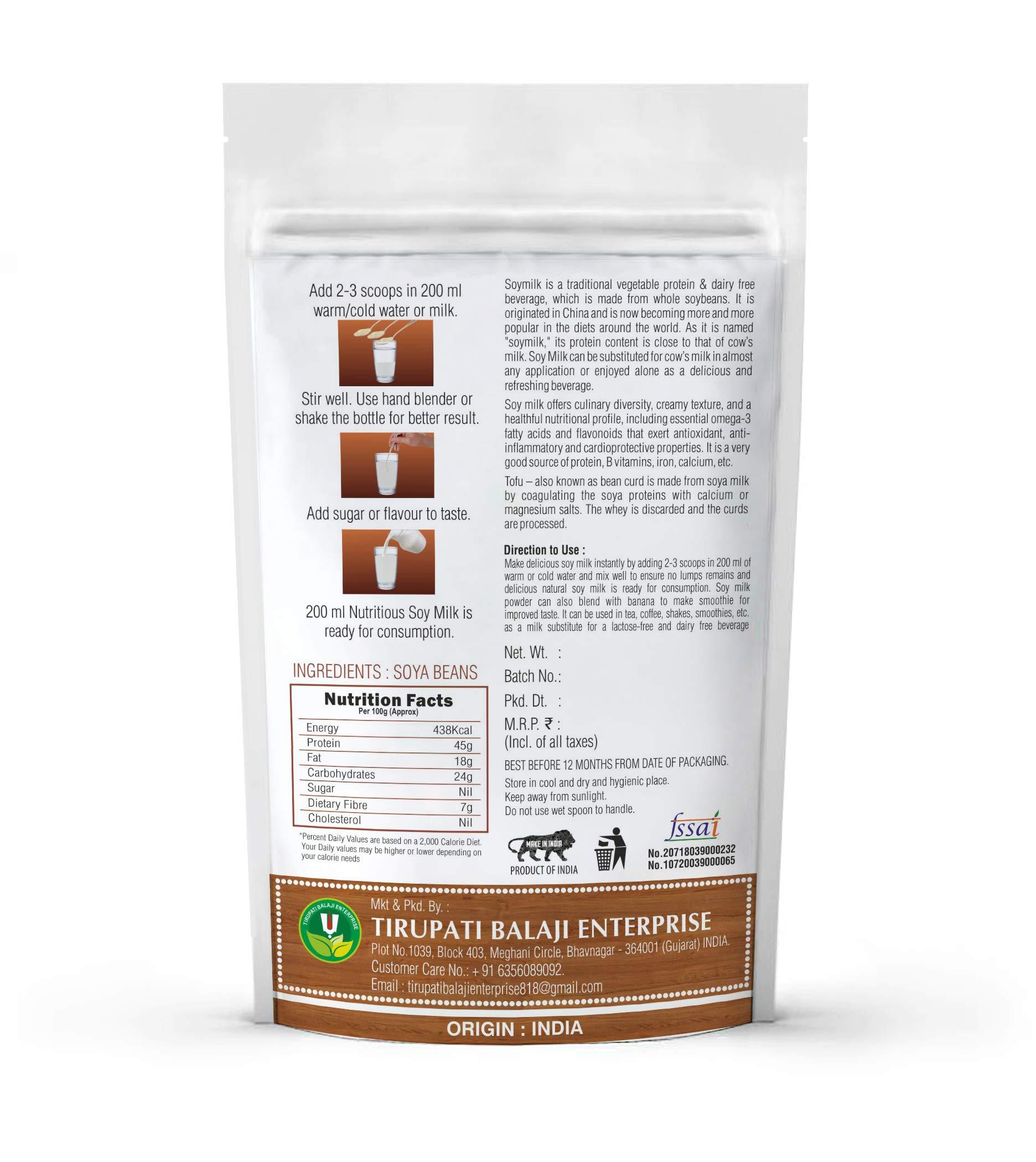 NATURE'S Precious Gift NATURE'S Precious Gift - Soy Milk Powder [Vegan | Non-GMO | 49% Protein] - 500 GM