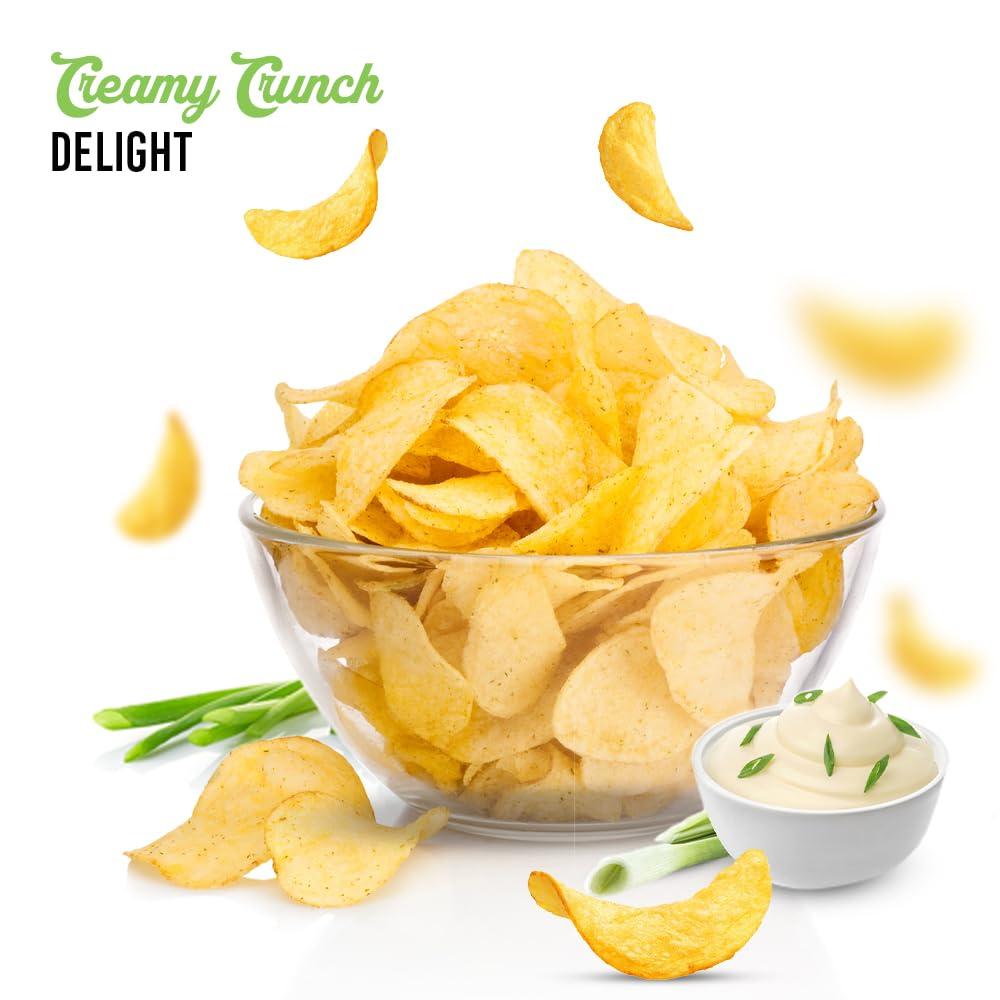 THE THEATRE PROJECT The Theatre Project Kettle Cooked Chips, Sour Cream & Onion Chips, Potato Chips, Combo Pack of 5 Pouch, 410g