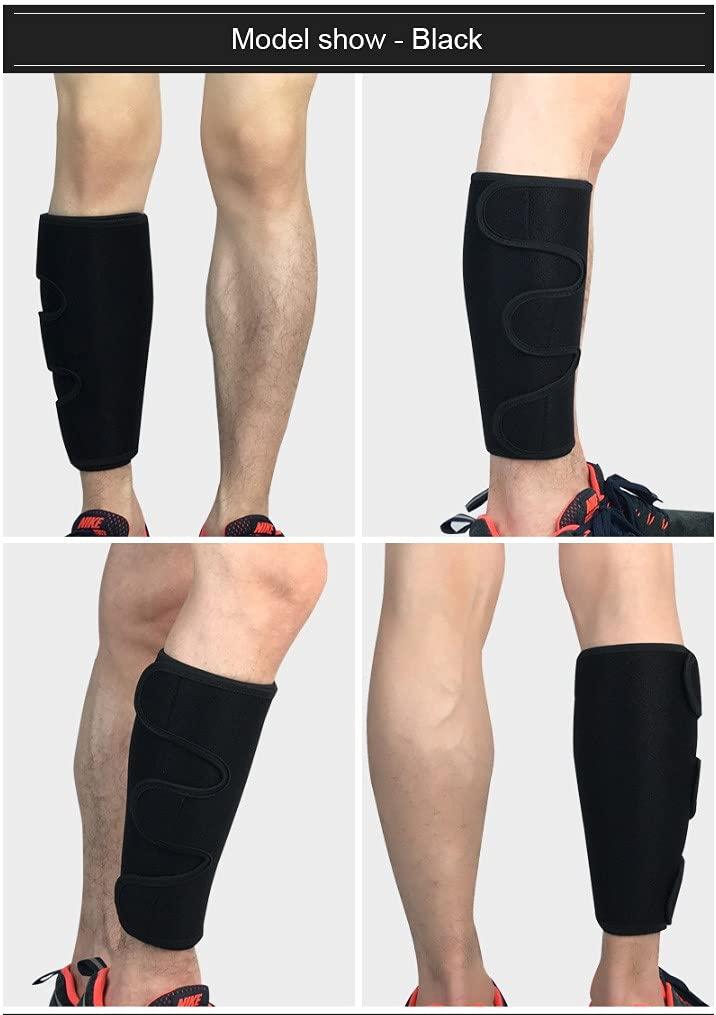 FAVIO FAVIO Adjustable Calf Shin Brace Splint Support for Pain Relief from Calf Injury, Shin Splints Treatment, Sprains, Running, Sports, Recovery Calf Sleeve for Men and Women Pain Relief (Black)