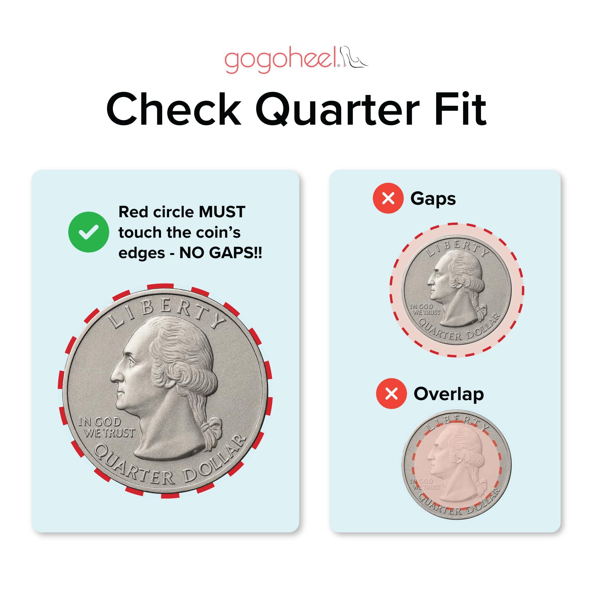 GoGo Heel GoGo Heel Quick Tips-The Original High Heel Protector&Heel Repair Caps-2 Pairs(Small,Small,Black)