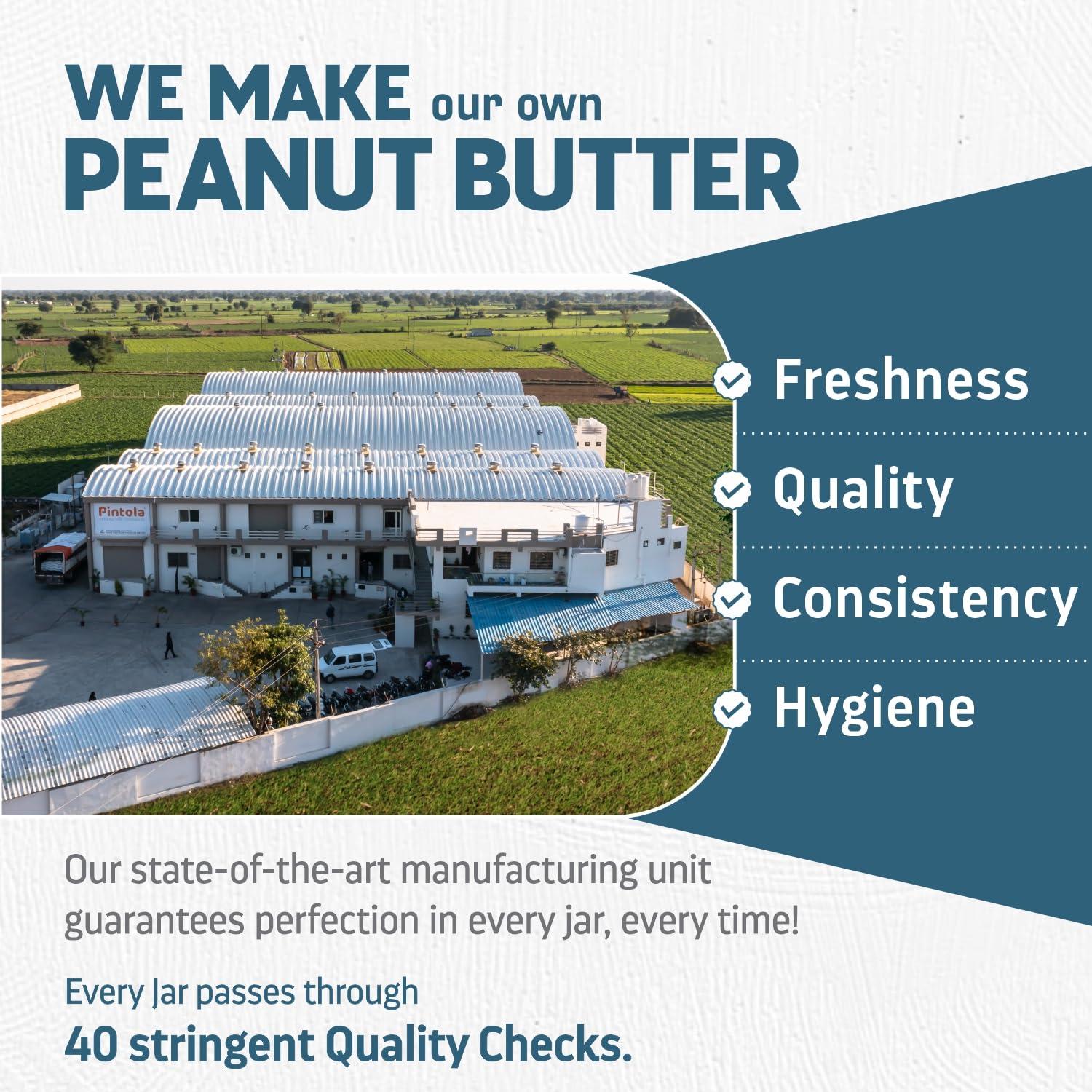 Pintola Pintola Plant Protein Peanut Butter Coconut Jaggery Creamy 1kg, 28% High Protein, 7g Fiber, Vegan Protein, Gluten Free, Zero Trans Fat, Nut Butter, Bread Snacks