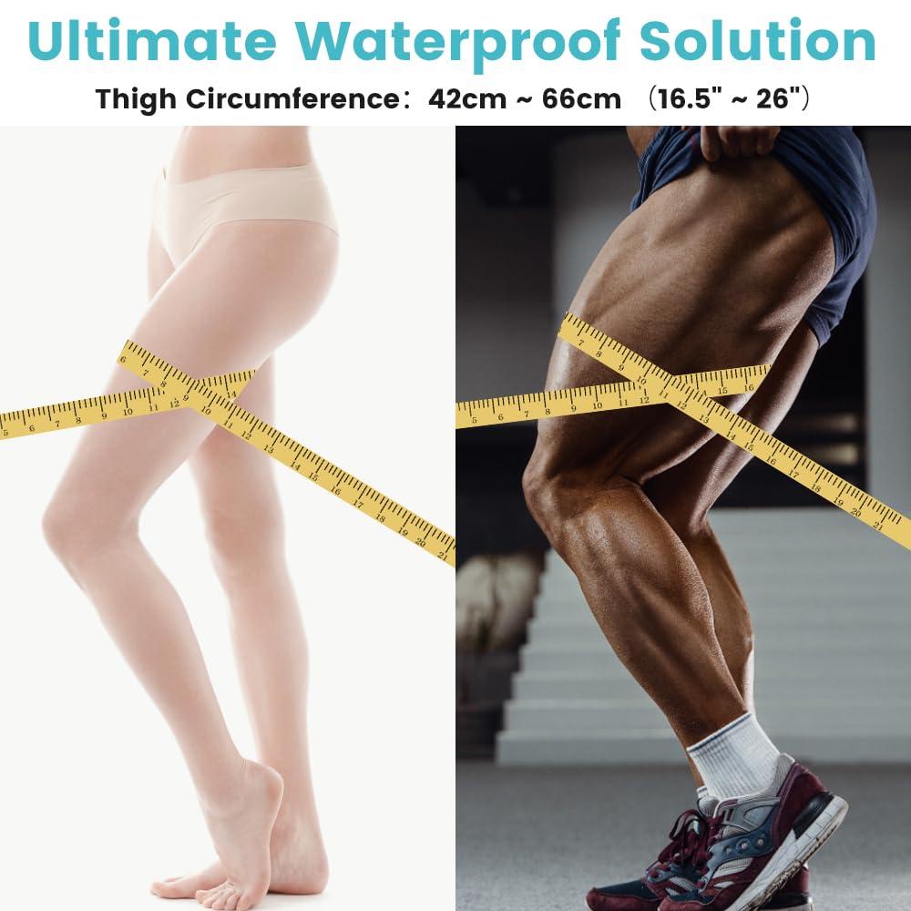 CIVJET CIVJET Waterproof Cast Covers for Shower Leg, Extra Large Watertight Foot Protector Cover, Broken Foot, after surgery, knee scooter, Reusable, Easy to Use Protect Legs in Bath for Man,Woman