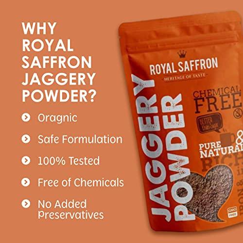 Royal Saffron Royal Saffron Jaggery Powder 500g Desi Gud Powder 100% Pure and Natural Gur Powder Sugarcane Jaggery Powder () Desi Gud Powder 500g