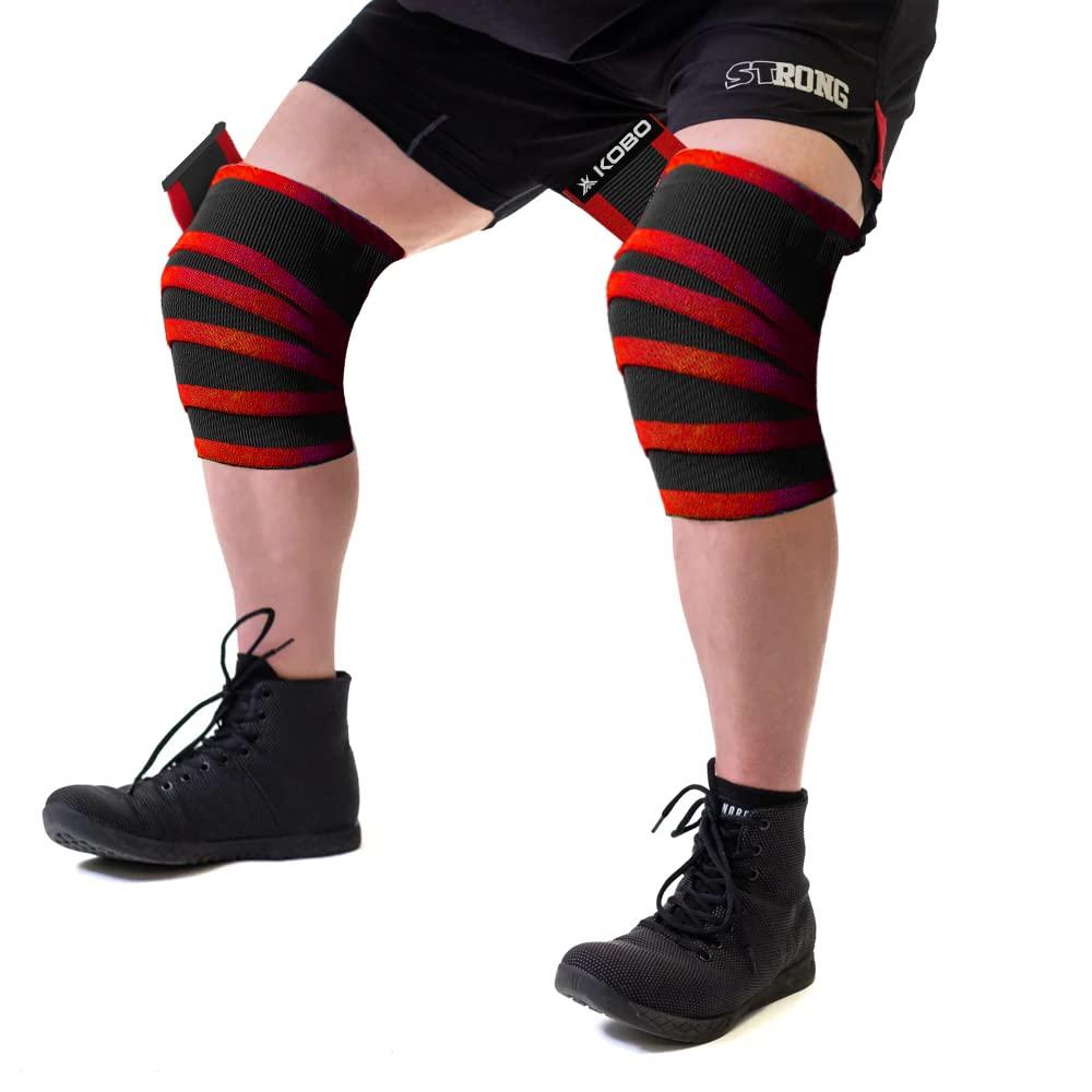 Kobo Kobo Competetion Power Lifting Knee Wraps with Wrist Support
