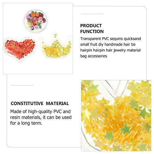 ARTIBETTER ARTIBETTER 15Pcs Shaker Sequins Clear Quicksand Shaker Bling Filling Sequin Paillette Decoration for DIY Craft Hair Clips Making