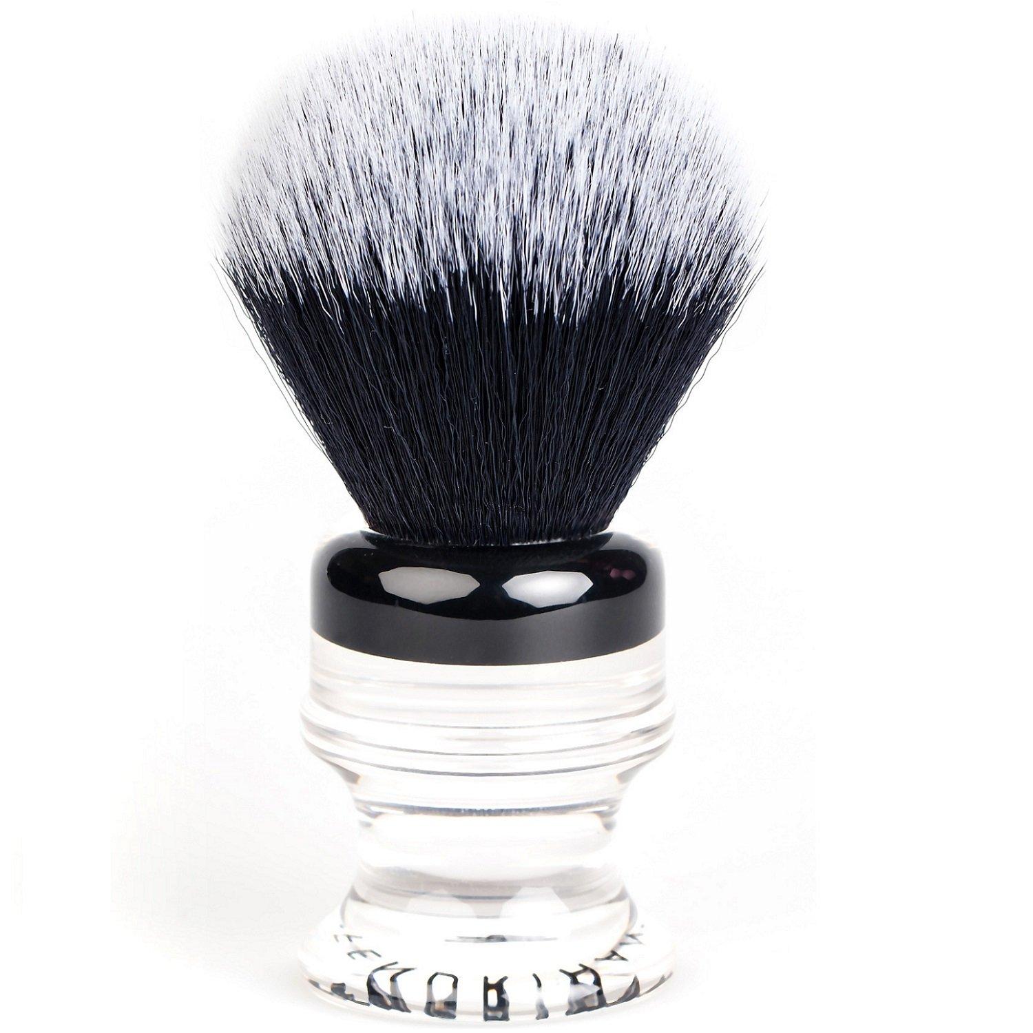 Fendrihan Fendrihan Black and White Synthetic Shaving Brush with Two-Tone Acrylic Handle for personal and professional shaving