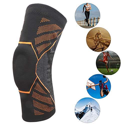 Asixxsix Knee Support, Nylon Knee Compression Sleeve Non-Slip Comfortable for Activities and Sports