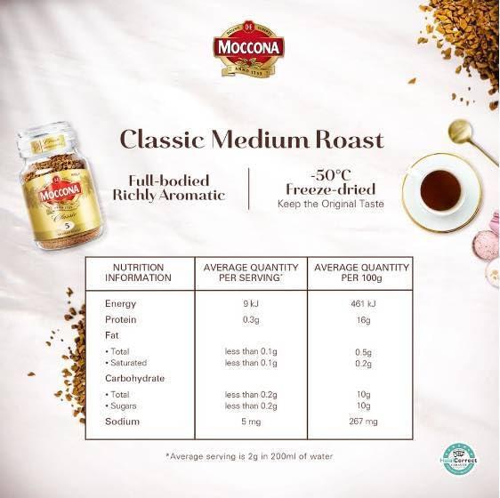 Moccona Moccona | Classic Medium Roast| Classic Decaffinated| Instant Coffee | 200g | Combo of 2