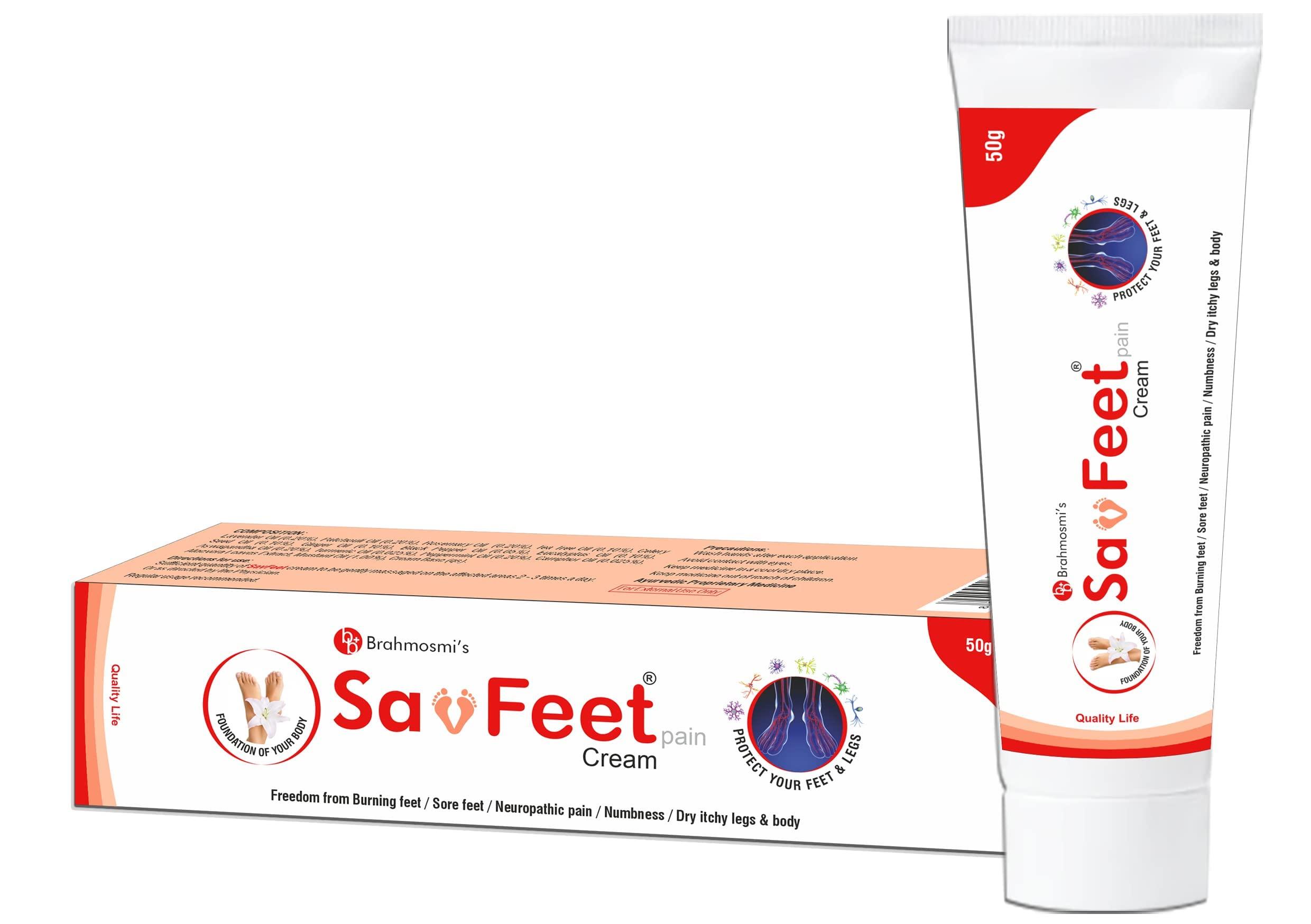 Cheryl Laboratories Pvt Ltd Brahmosmis SavFeet Cream for Men & Women\'s Burning Feet, Tingling, Numbness, Sore Feet, Dry Itchy Legs, Cracked Heels (4)