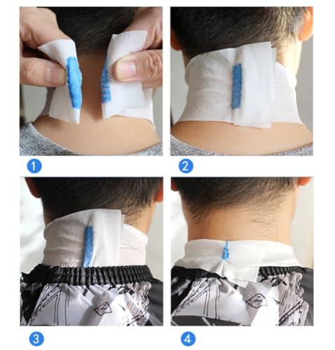 QUUPY QUUPY 2 Rolls Disposable Hairdressing Paper Collars Hairdressing Collar Stretchy Neck Covering Paper Towel for Hairdressers and Barbers or Household