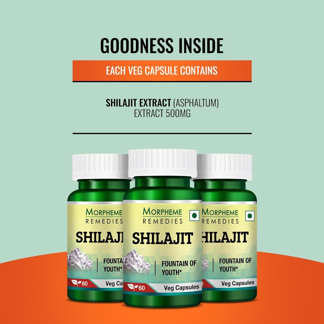 Morpheme Remedies Morpheme Remedies Shilajit 500mg Extract 60 Veg Caps - 6 Bottles