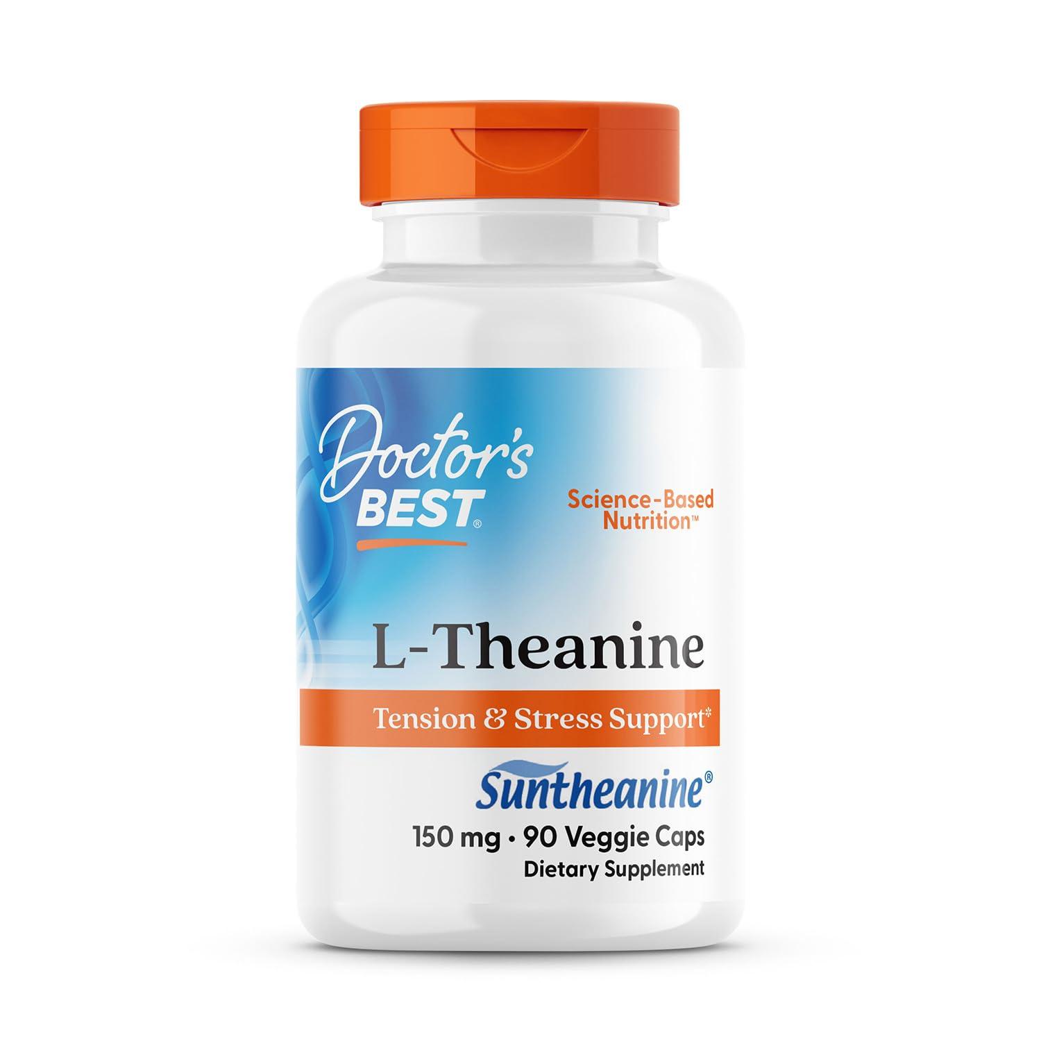 Doctor\'s BEST Doctor\'s Best, Suntheanine L-Theanine, 150 mg, 90 Veggie Caps