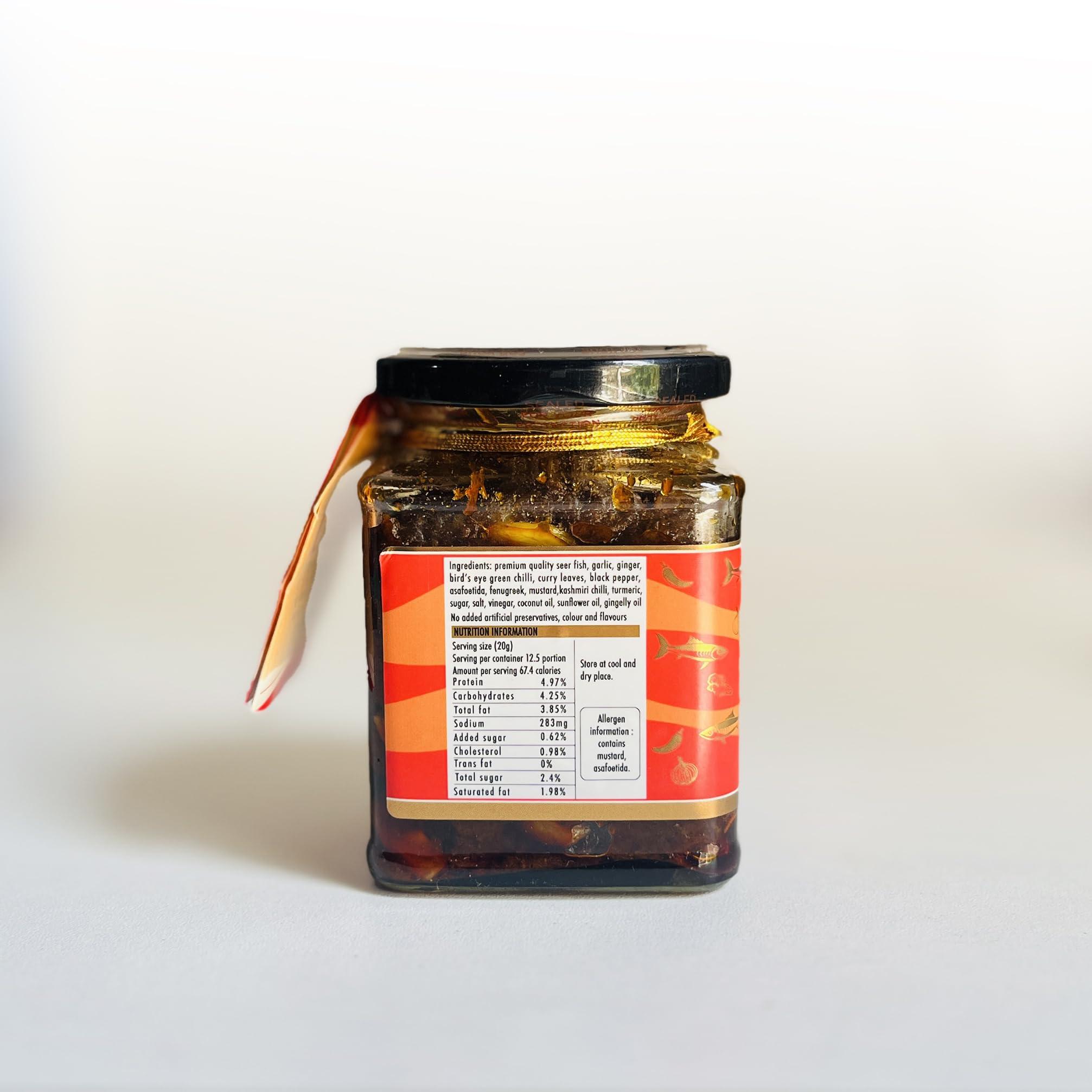 Chakys Motherly Food Chakys Motherly Food Seer Fish Appetizer Uniquely Crafted Seer Fish Pickle Beyond All Pickles Without Added Preservatives & Colour To Relish All Taste Buds 250gm (Classic)