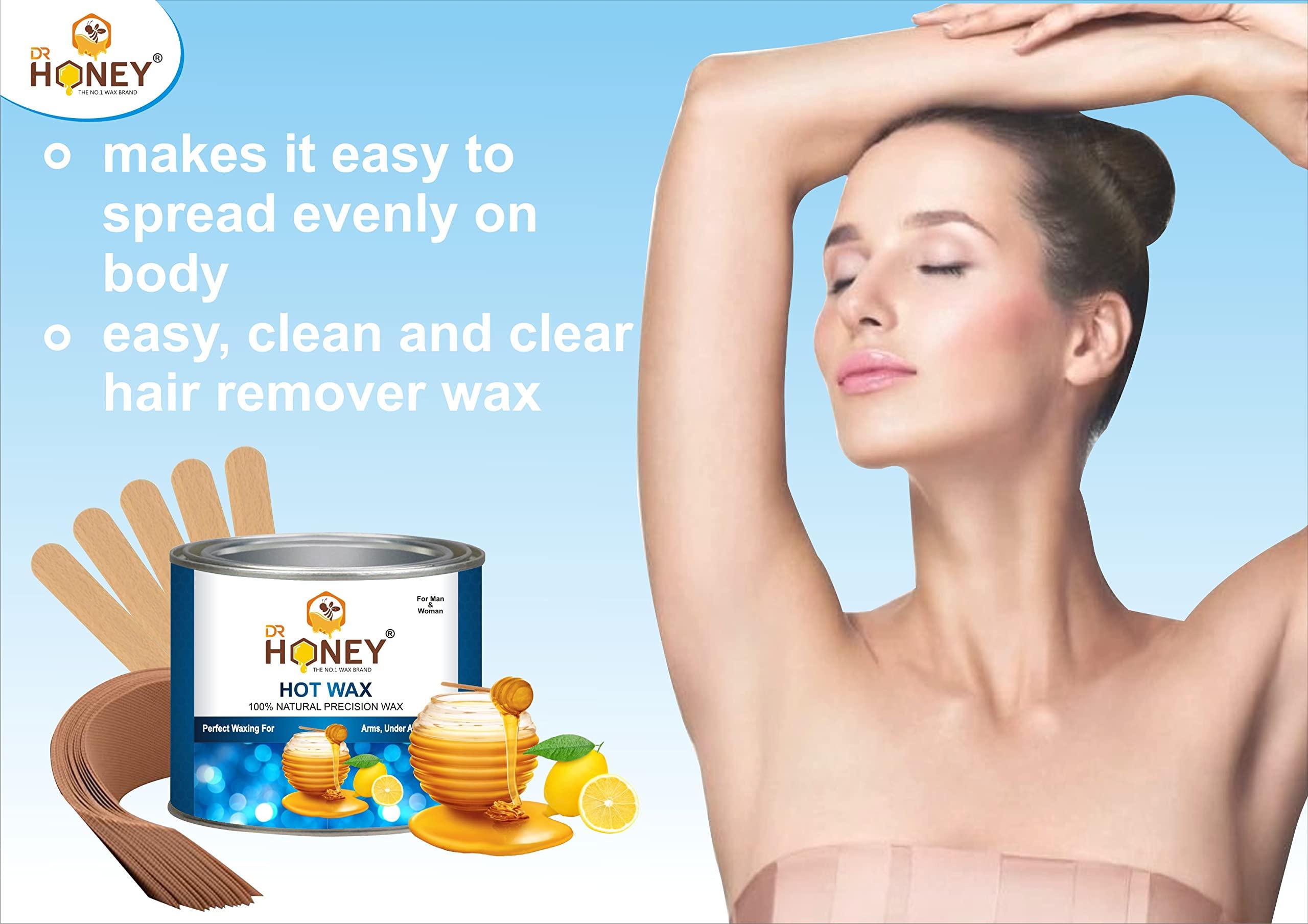 DR HONEY DR HONEY cold Wax 600 gram Hair Remover Wax for Women, Body & Face Waxing, Natural Ingredients for Women, Body soft and smooth for all skin wax strip and stick 600 gram