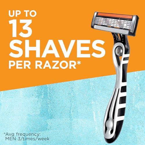 BIC BIC Flex 5 Disposable Razors for Men, Sensitive Skin Razor For a Smooth and Close Shave, Portable Razors with 5 Blades, 4-Pack Disposable Razor Set