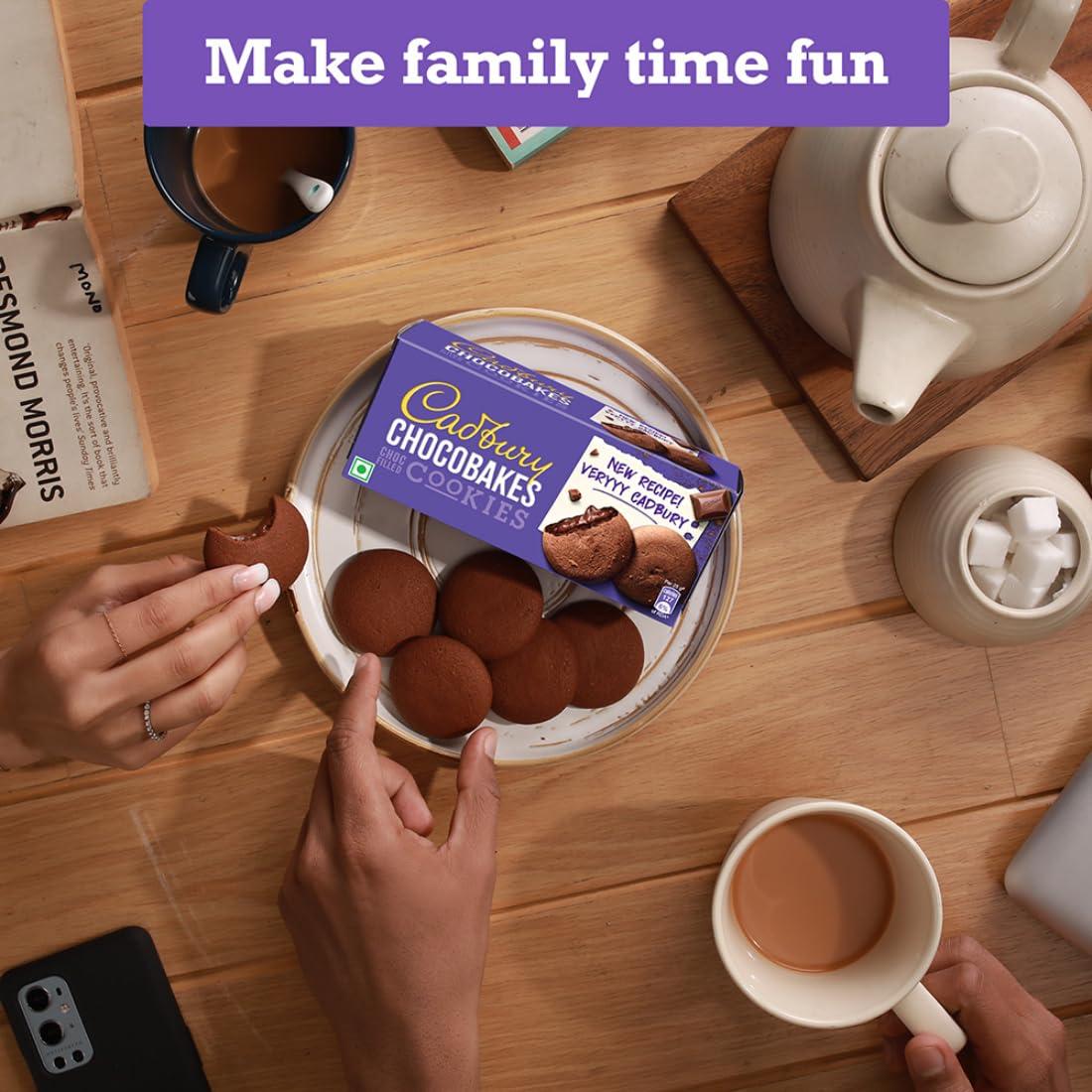 Cadbury Cadbury Chocolate Chocobakes Chocfilled Cookies, 4 X 150 G,600 Grams