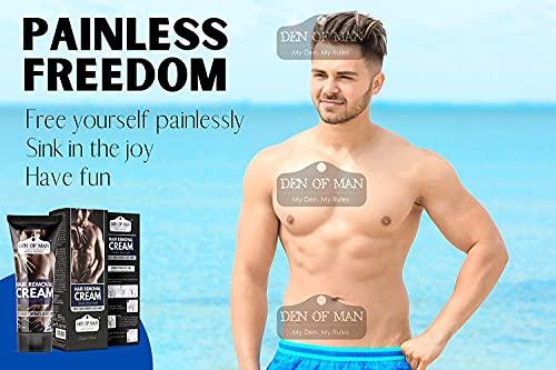 Den of Man Den of Man 200gm Hair Removal Cream + Natural Hair Growth Inhibitor Spray 100ml For Use After Hair Removal From Body & Face Minimizes Regrowth Safe For Men & Women