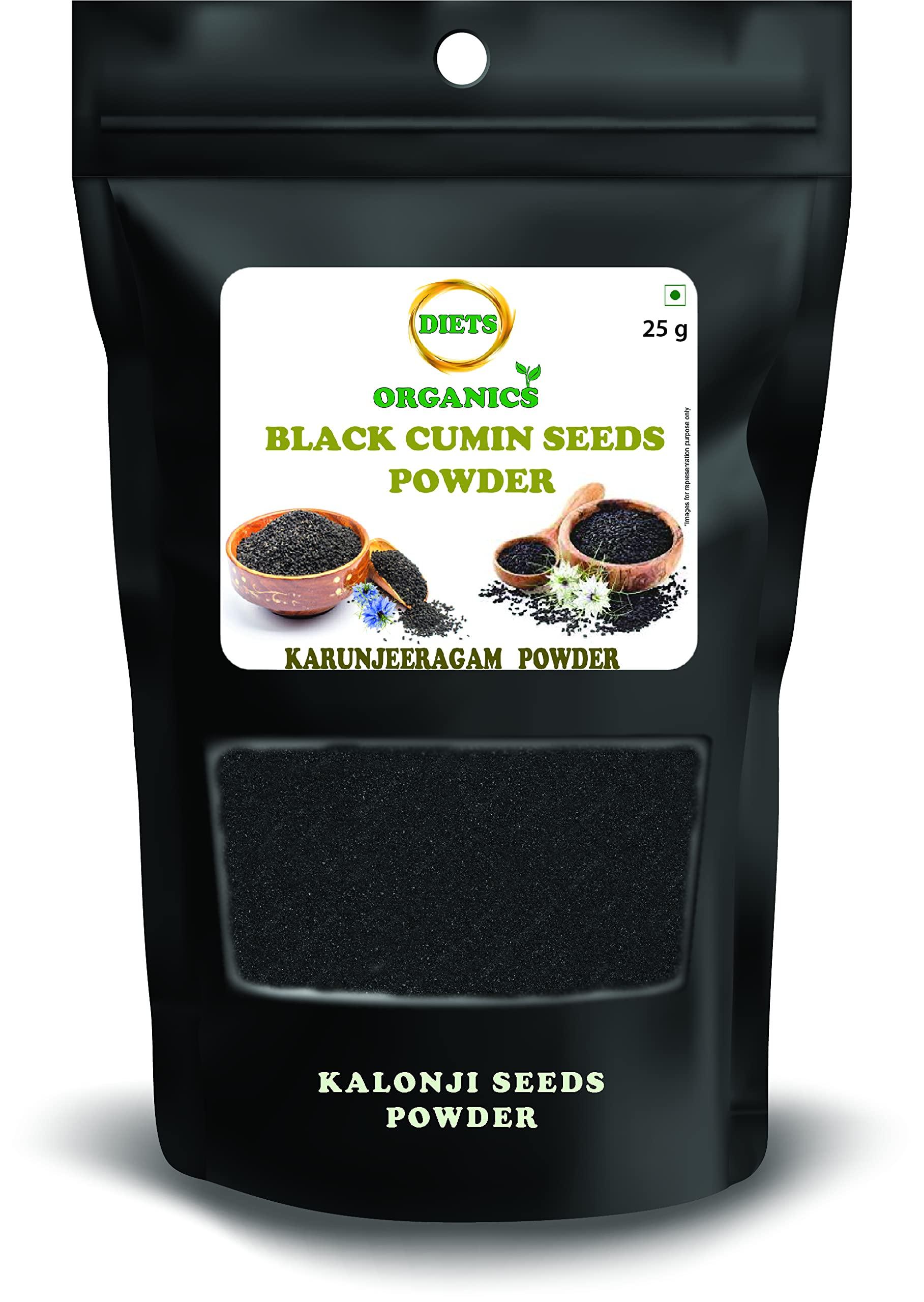 DIETS ORGANICS DIETS ORGANICS Karunjeeragam Powder | Kalonji Powder | Black Cumin Powder -25 G