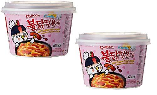Sam Yang Samyang Big Carbo Bowl Flavoured Hot Chicken Flavor Topokki 185gm*2Pack (Imported) (Pack of 2)