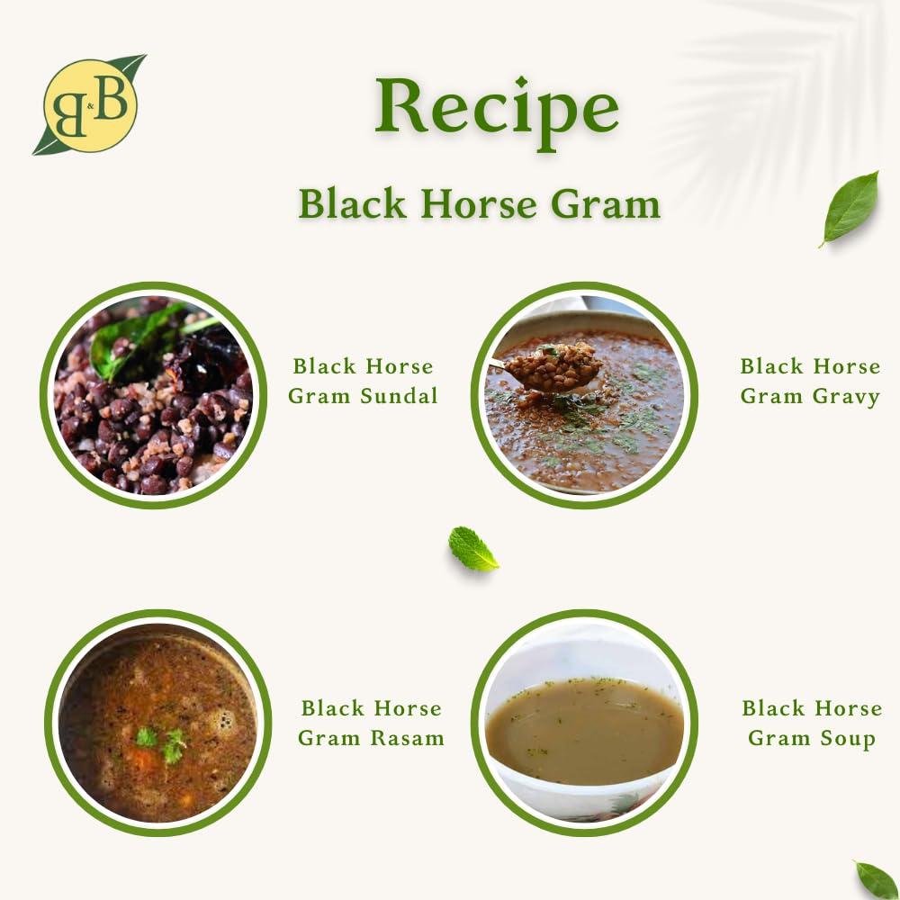 B&B Organics B&B Organics Black Horse Gram(900 g)/ Karuppu Kollu Paruppu/Protein Rich & Certified Organic Legume
