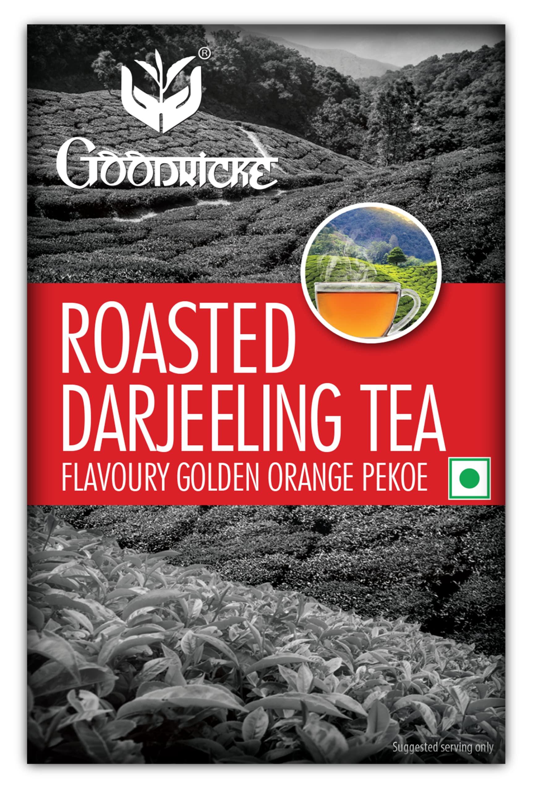 GOODRICKE GOODRICKE Roasted Darjeeling Tea-100 Gm(Pack Of 5) 100% Pure & Original Whole Long Loose Leaves Flavoury Golden Orange Pekoe Black Tea