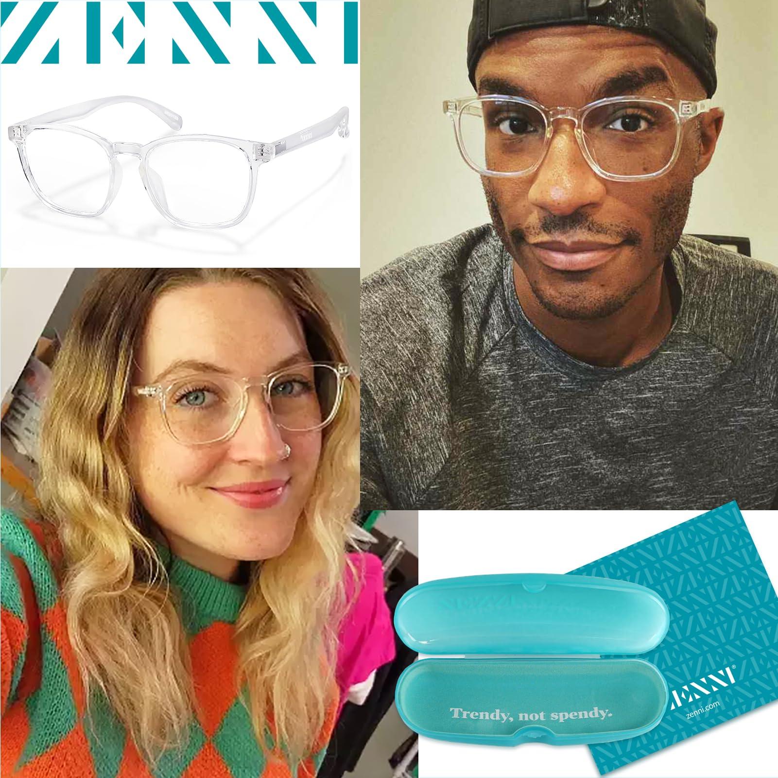 Zenni Optical Zenni Optical Blokz Blue Light Blocking Computer Glasses Square Universal Bridge Fit Clear Frame 2020123