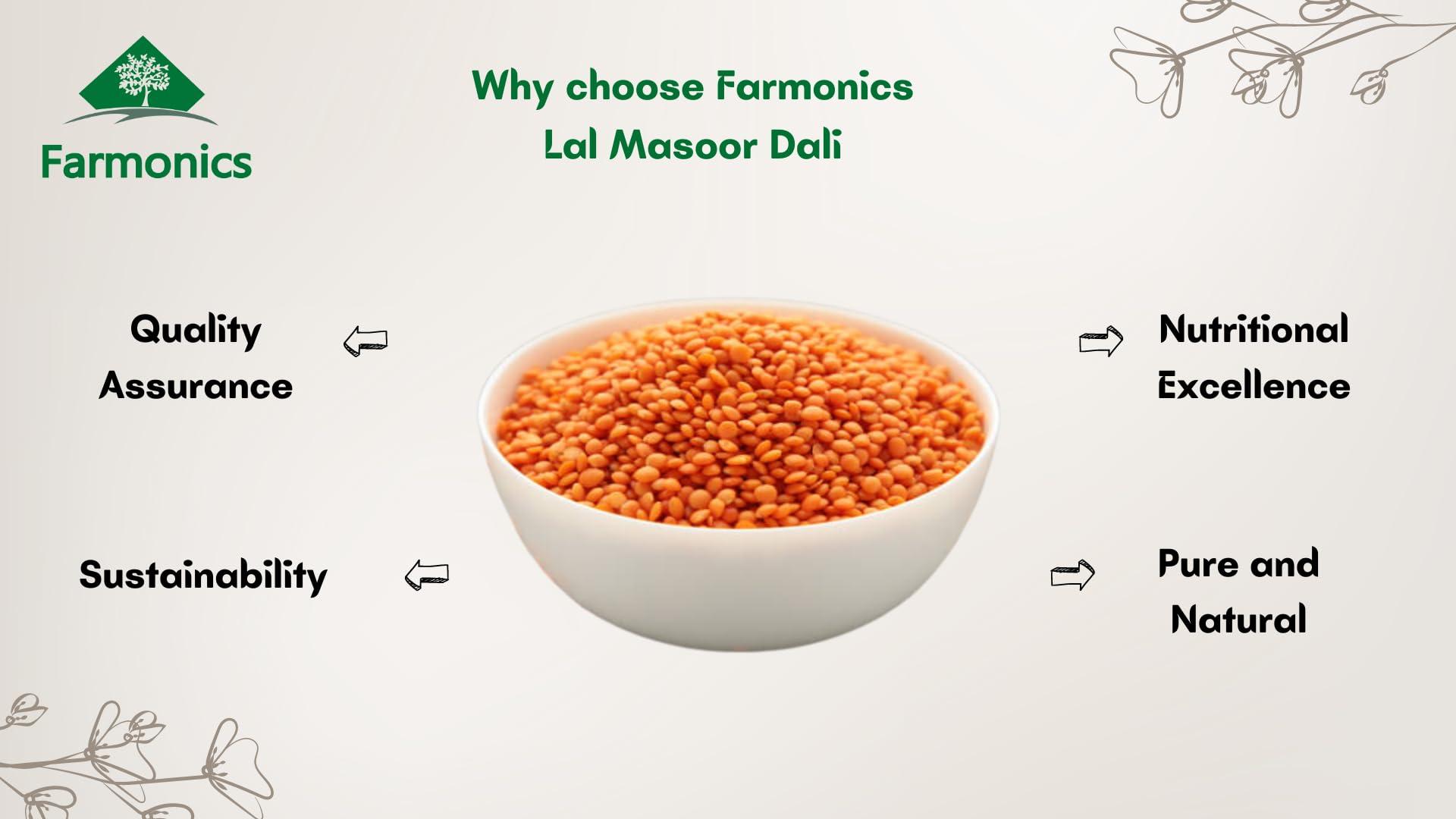 Farmonics Farmonics Unpolished Lal Malka 2kg | Lal Masoor Dali Dal | Red Lentil Gram Dali