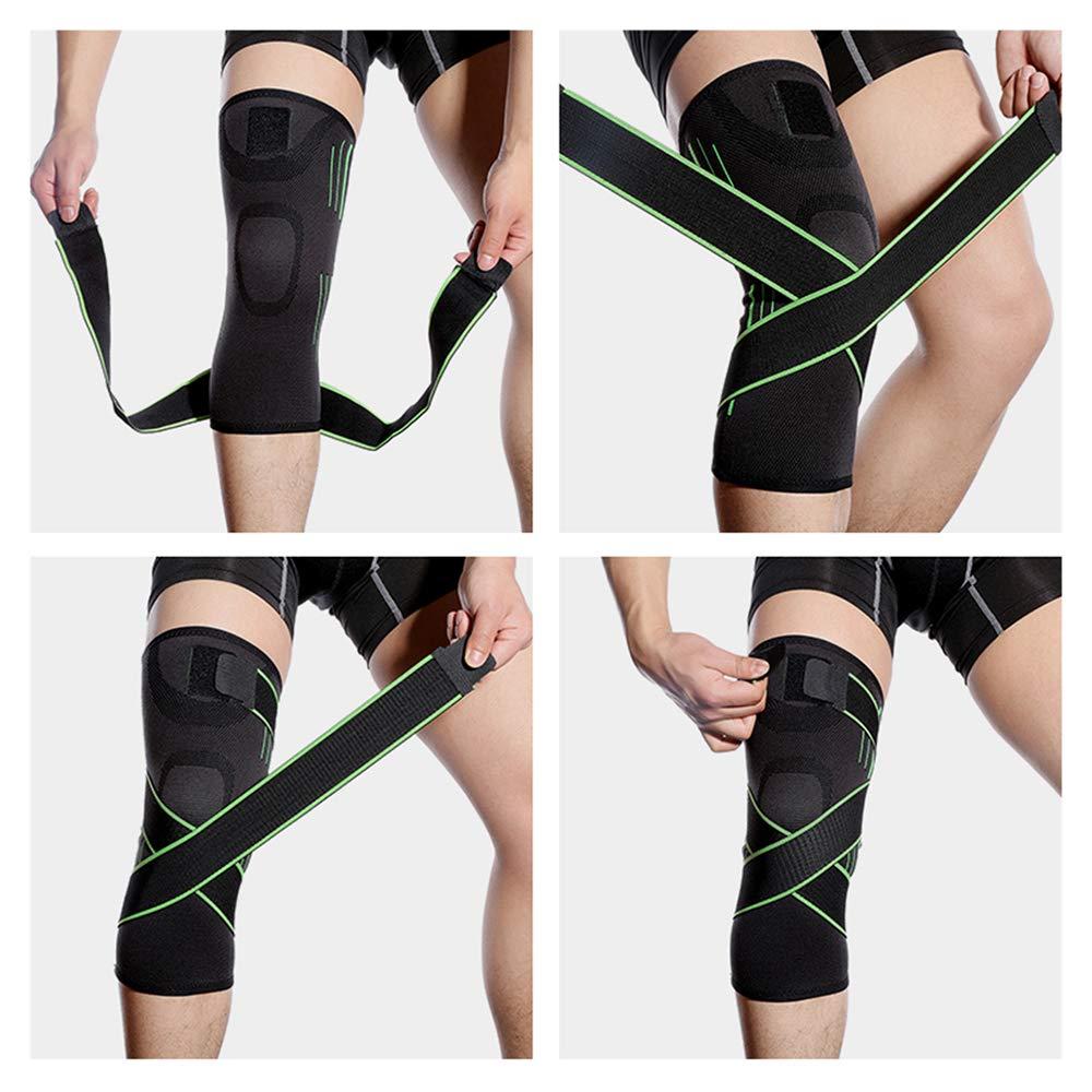 Decdeal Decdeal Knee Support Professional Protectives Sports Knee Pad Outdoor Running Knee Pads Green XL