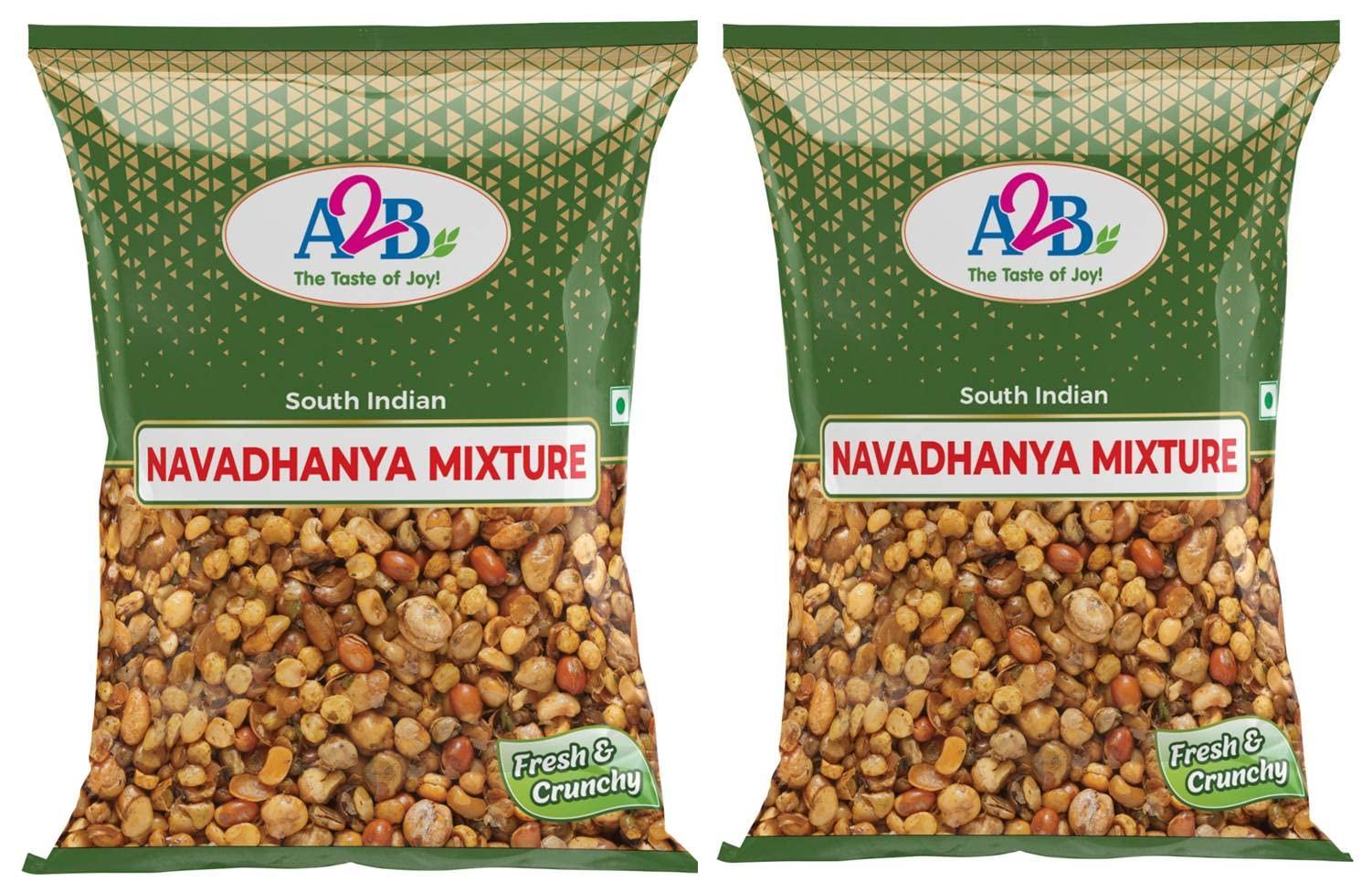 A2B A2B Snacks Navadhanyam Mixture (Pack of 2*200gm)