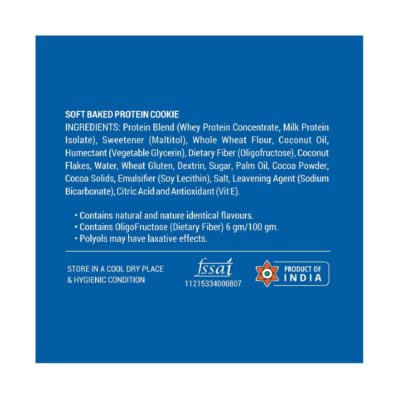 HYP HYP Protein Cookies Coconut Choco Chip Pack of 6 - (42 g x 6)