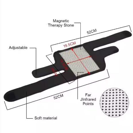 Modiq Modiq Magnetic Therapy Knee Hot Belt Self Heating Magnetic Heating pad Support Tourmaline Braces Magnetic Pad with Cloth and Magnets Stone for Leg & Joint Pain Relief, Protection Men Women Bike Cycle Riders