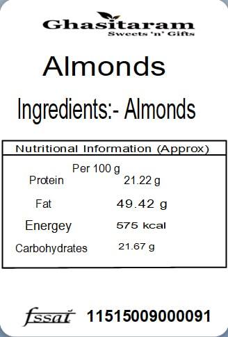 Ghasitaram Gifts Ghasitaram Gifts Small Wooden Serving Tray with Besan Barfi, and Almonds |Gift for Diwali,Holi,Rakhi,Valentine,Christmas,Birthday,Anniversary,Gift for Her,Him,Mothers Day,Fathers Day|