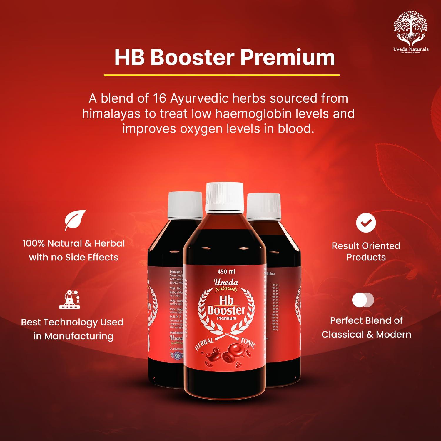 Uveda Naturals Uveda Naturals Hb Booster 450ml, Iron tonic & Enhances haemoglobin level